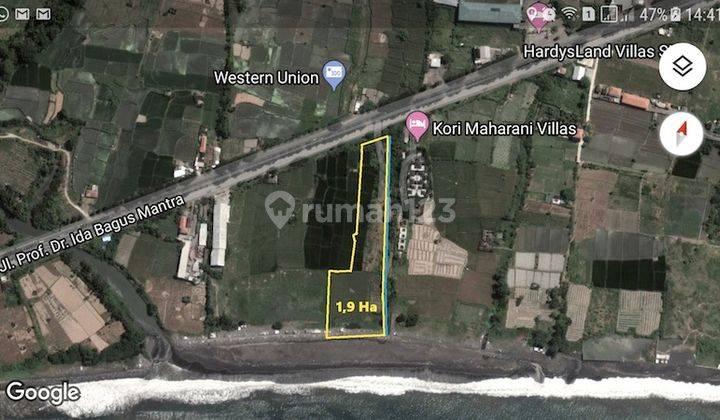 Beachfront 1,9 ha at Lebih Beach, Close to Bali Safari and Komune 2