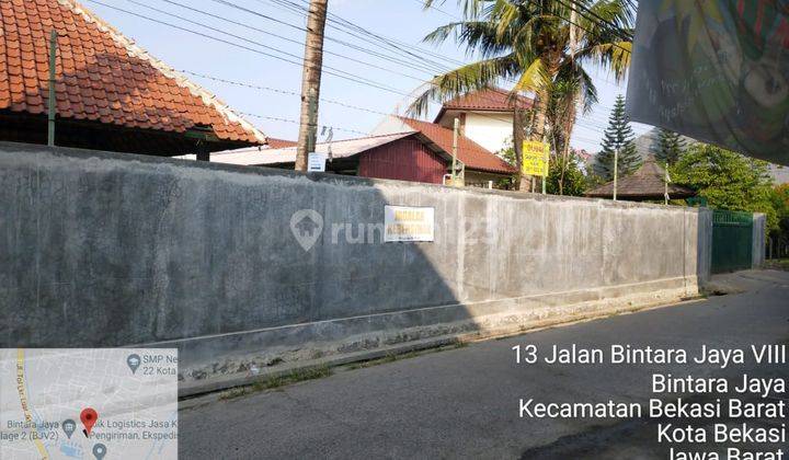 Tanah Dekat Toll 1135m2 SHM masuk Truk di Bintara 9 1