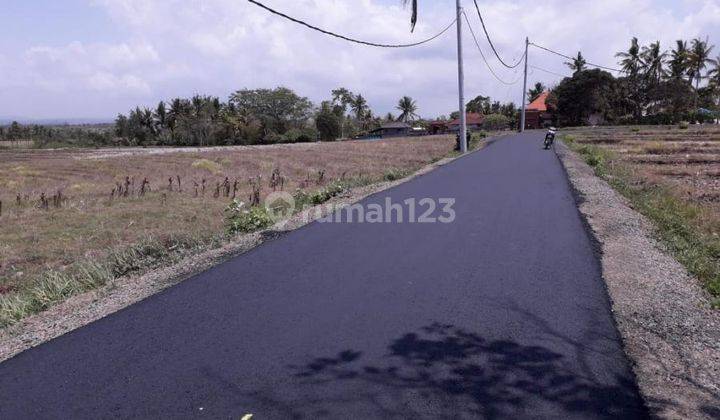 land with views of the sea, rice fields and mountains in Bali 2