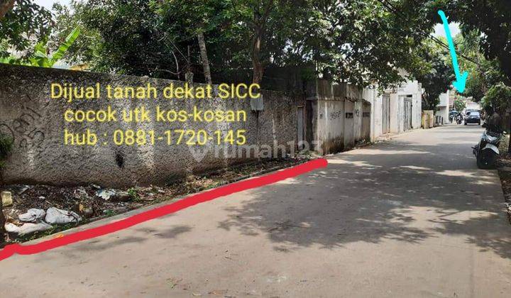 Tanah strategis untuk kos-kosan samping SICC 1