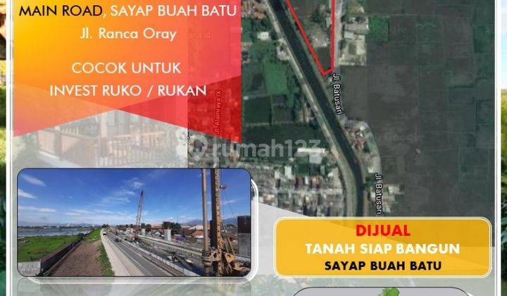 Tanah Zona Kuning Cocok untuk perumahan, ruko, rukan, home industry Daerah Ciwastra, Jalan Ranca Oray, Bandung, Bandung Timur, Jawa barat 1