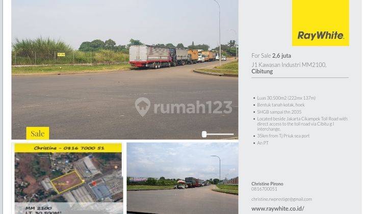 Jarang ada kavling MM2100 kawasan industri cikarang ,cibitung Jakarta 1