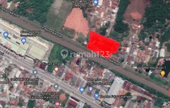 Karawang Pawarengan. Tanah, Nempel Jl.raya Pajarayan, Hanya Terhalang Tembok, Dekat Mall Cikampek 1