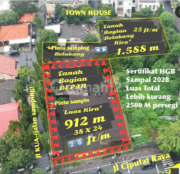 Tanah Komersial Untuk Kantor Atau Ruko Di Kebayoyan Lama. 1