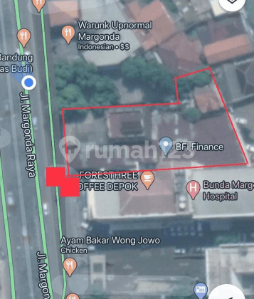 Tanah murah jalan raya Margonda Depok 2