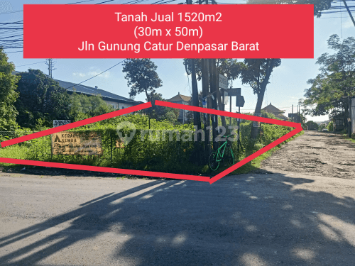 Land 1520 position on Hook Jalan Gunung Catur Denpasar 1