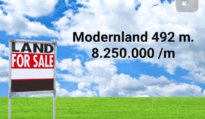 Kavling MURAH 492 m Modernland 1