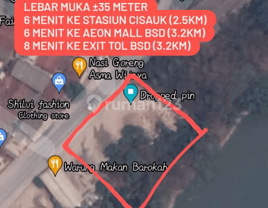 Super murah Kavling pinggir jalan raya cisauk dekat Avani Bsd 2