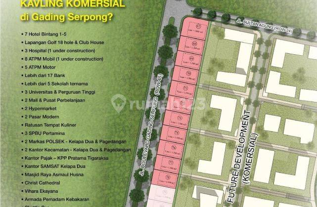 Kavling Komersil Paramount Land Gading Serpong Tangerang Siap Bangun Strategis 1