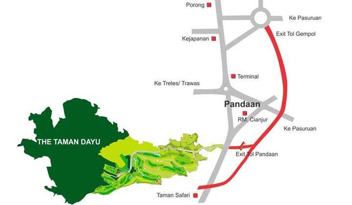 Tanah Kavling Lt 1290 M2 di Sagamore Hills Taman Dayu Prigen 2