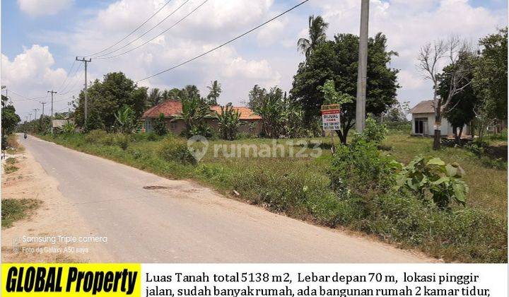 tanah pinggir jalan di natar  cocok untuk perumahan 1