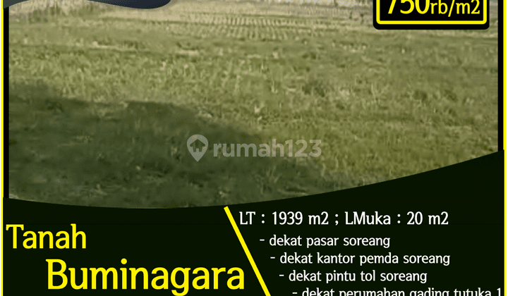 Tanah Luas 1939m di Buminagara, Soreang  1