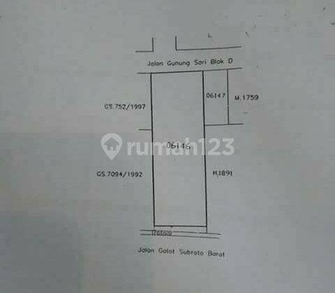 PREMIUM BONUS BUILDING LAND ON JL UTAMA GATSU BARAT IN FRONT OF THE NEW HYUNDAI DEALER 2