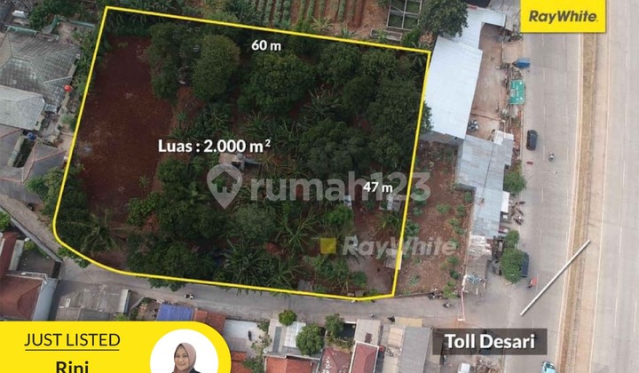 Andara Tanah Murah Luas 2000 M, Pinggir Tol Depok Antasari Andara Tanah Murah Luas 2000 M, Pinggir Tol Depok Antasari
