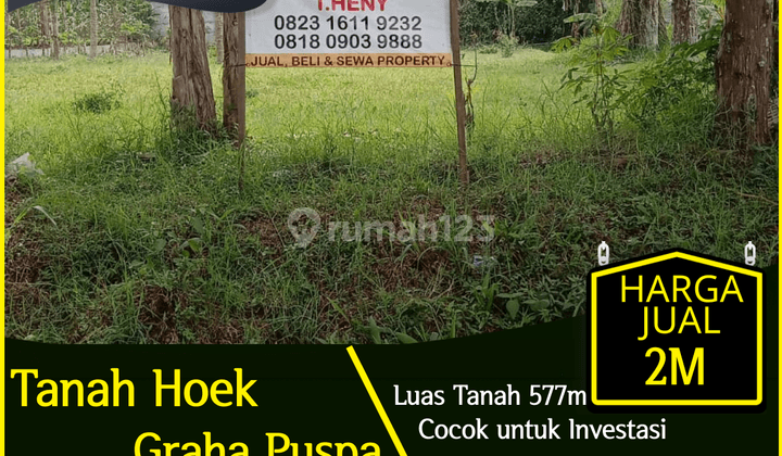 Murah !! Tanah Hoek Graha Puspa 1