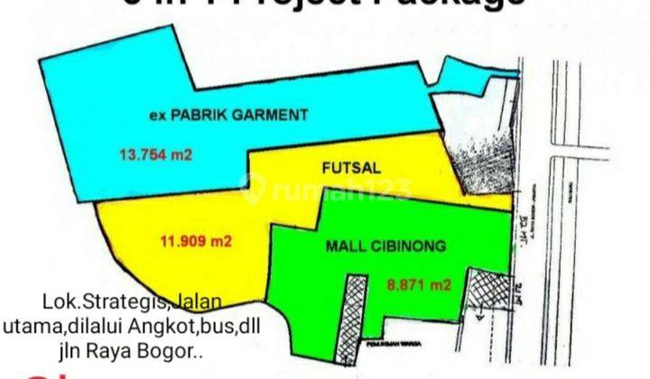 Dijual Tanah Komersial jl Raya Bogor utama - Cibinong - Bogor   1