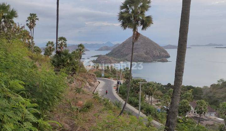 Tanah dibukit diatas jalan raya aspal dekat plataran komodo, dengan pemandangan sunset dan ocean view. Investasi terbaik 2022 di labuan bajo 1