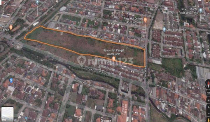 3,6 Ha Tanah Surabaya di  Ketintang - Gayungan Kebonsari - Surabaya dekat A.Yani & Polda Jatim 2