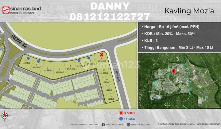 Kavling Komersial Kawasan Mozia BSD City panjang 50 m2 1