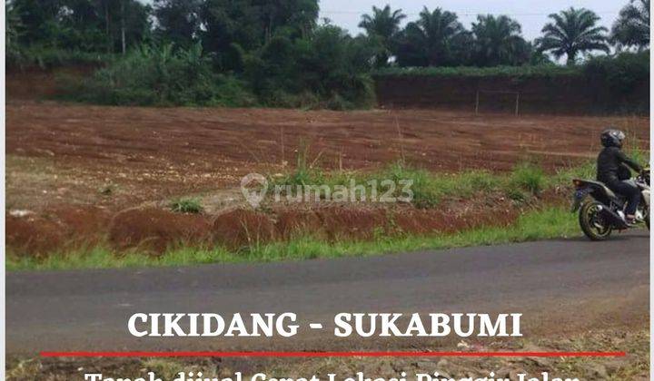 Tanah Lokasi pinggir jalan di Cikidang - Sukabumi, Jawa Barat 1