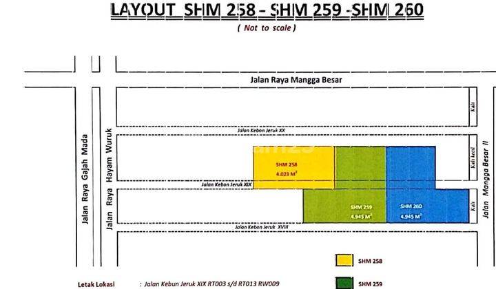 TANAH STRATEGIS, HARGA DI BAWAH NJOP, DI SENTRA BISNIS, HAYAM WURUK, MANGGA BESAR, HAJAHMADA 2