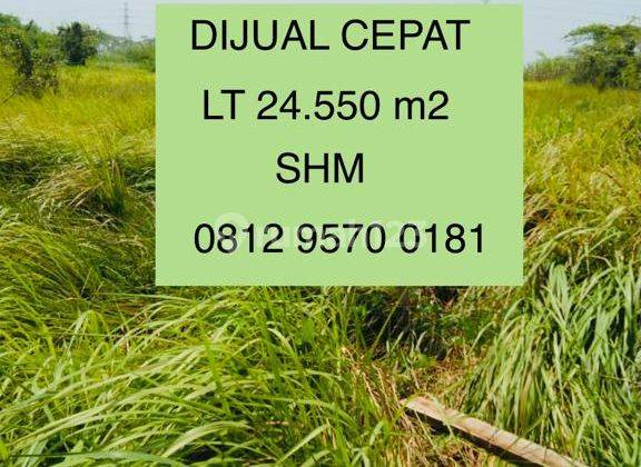 Dijual Tanah Kavling Komersil, Karawang Barat, Teluk Jambe, 2,4 Ha, SHM 1