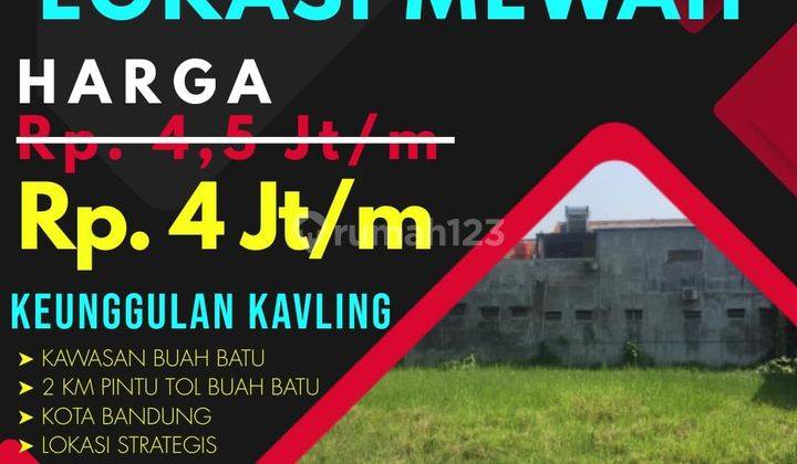 Diskon38jt Kavling Tanah Siap Bangun di dkt Tol Buah Batu Kota Bandung 1