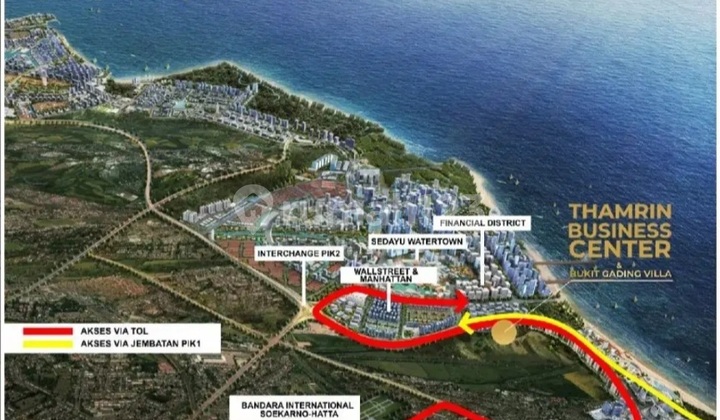 Disewakan Kavling Komersial Pik 2 Jl. Thamrin Big Box Sedayu Indo City