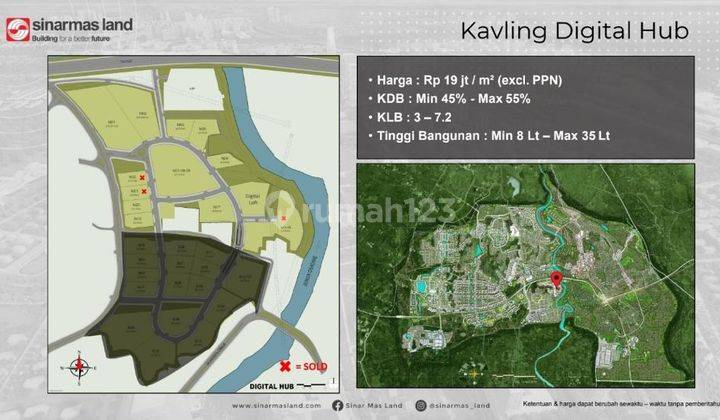 Kavling Komersial Digital Hub Bsd dekat Unilever dan Green Office Park 2