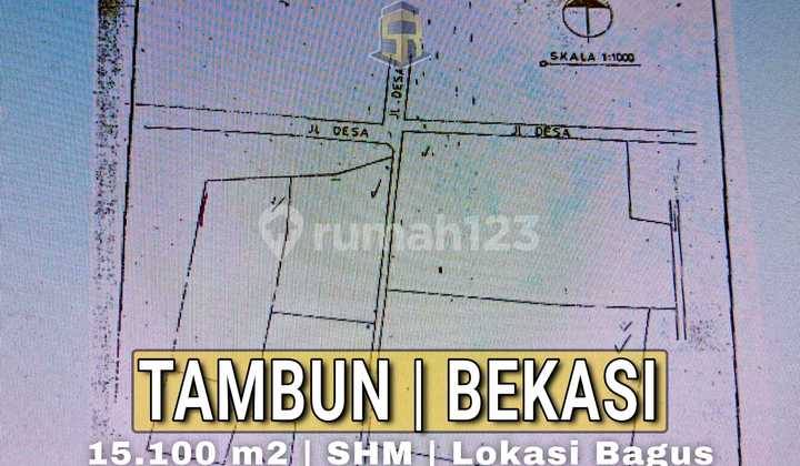 TANAH MURAH 5 MENIT MENUJU STASIUN TAMBUN, DEKAT DENGAN TOL