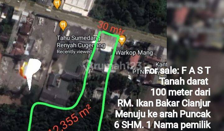 Cianjur Puncak Tanah Murah Jual Cepat 1