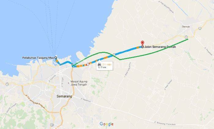 Murah tanah industri Jalan Raya Semarang - Demak di Demak, Jawa Tengah 17 km ke Pelabuhan Tanjung Mas  2