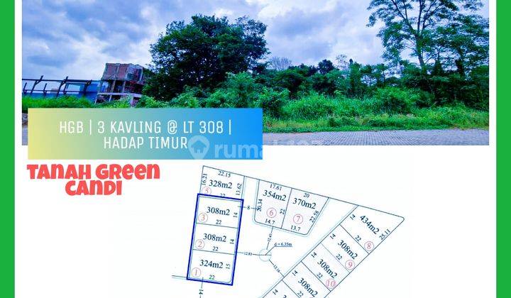 Jual Tanah Perum Mewah 308m2 Green Candi Semarang .daerah Semarang Selatan / Atas  2