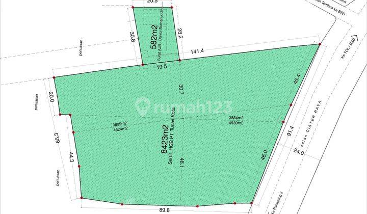 Tanah kavling sangat strategis, di pinggir jalan raya utama ciater 2