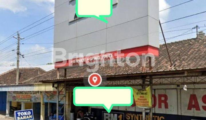 TANAH PEKARANGAN LEBAR DEPAN 15 METER, PINGGIR JALAN KABUPATEN, COCOK UNTUK DIBANGUN RUKO, BANGUNAN UNTUK SHOWROOM, DAN INVESTASI INDOMARET 1