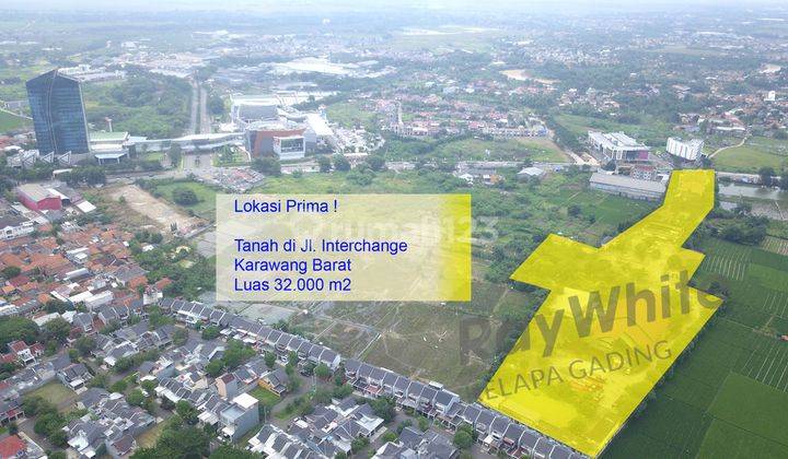 Tanah komersial Karawang Barat Jl Interchange, Luas 32.009m2 1