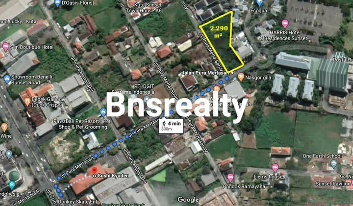 Tanah Lokasi Sunset Road