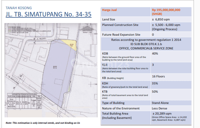 Tanah di TB Simatupang 1