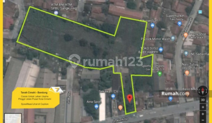 MURAH!!! TANAH MATANG UTK CLUSTER ATAU GUDANG DI JL KERKOF, KOTA CIMAHI MURAH!!! TANAH MATANG UTK CLUSTER ATAU GUDANG DI JL KERKOF, KOTA CIMAHI