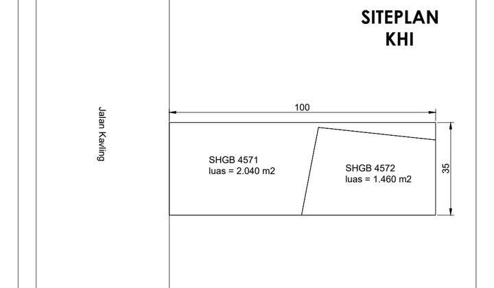 kavling komersial luas tanah 3500m2 persis bersebelahan dengan gedung Bank BCA Pinggir jalan raya sederetan jln boulevard raya harapan indah 2