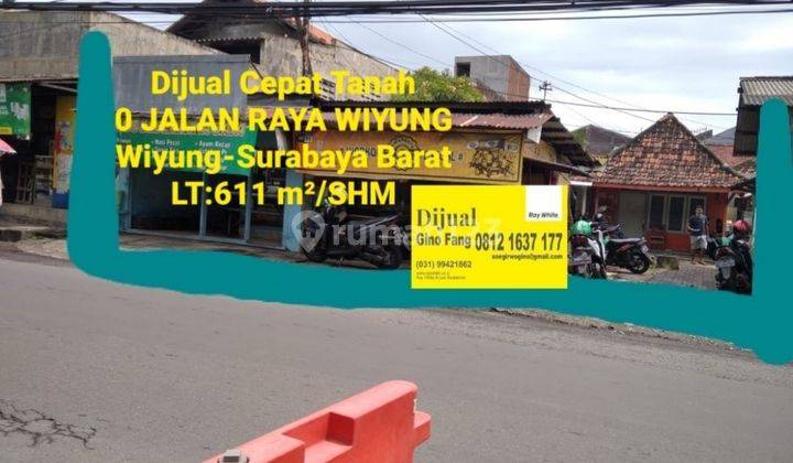 Dijual Murah Tanah Nol jalan Raya wiyung Surabaya Barat 1