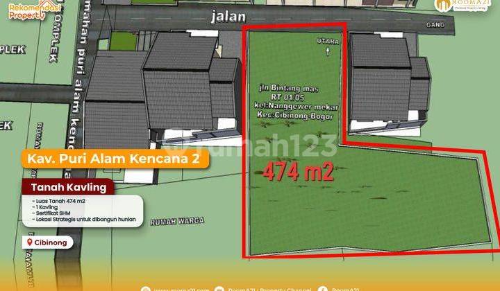 tampak depan dijual tanah kavling di cibinong,