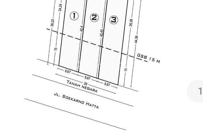 Jarang ada! Kavling siap bangun di Mainroad Soekarno Hatta cocok untuk Gudang atau Showroom kendaraan 1