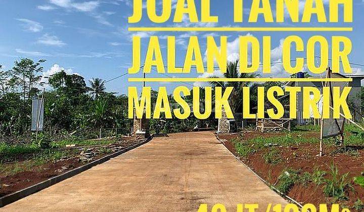 Tanah 100 Mete 49 Juta Jalan di cor masuk listrik 1