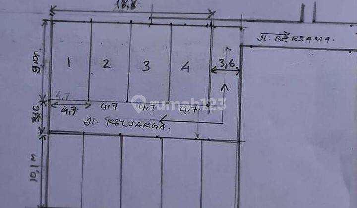 4 kavling siap bangun dlm semi-komplek dekat raya batu ampar condet 1