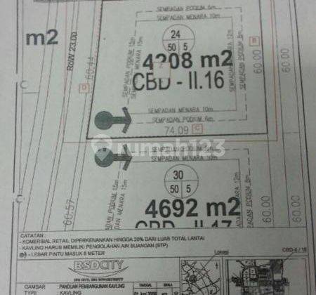 Dijual Tanah Komersial di SCBD Sunburst,BSD,Tangerang 2