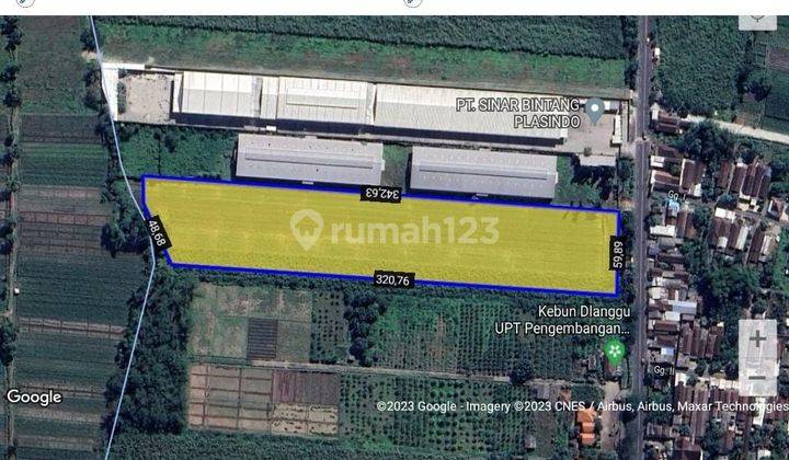 Lahan Bagus Zona Industri di Raya Pacing Dlanggu Mojokerto Kabupaten SHM 1