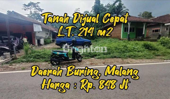 TANAH SIAP BANGUN LT 214 M2 DEKAT CITRA GARDEN BURING, KEDUNGKANDANG, MALANG 1