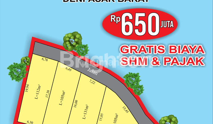 NORTH FACING PLOT OF MAHENDRADATTA AREA, WEST DENPASAR 1