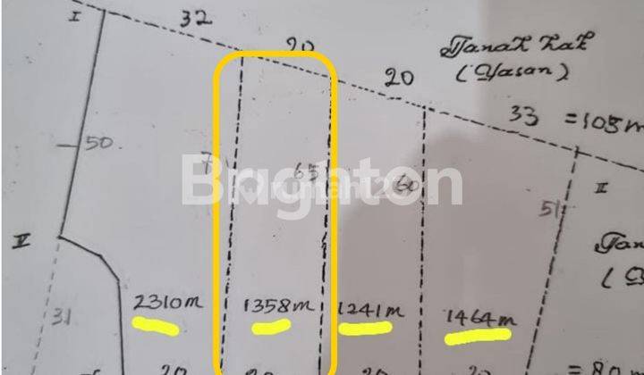 TANAH LT 1.358 M2 DI JL LEMBAH DIENG, SUMBERJO, KALISONGO, KEC DAU, KAB MALANG DEKAT VILLA PUNCAK TIDAR 1